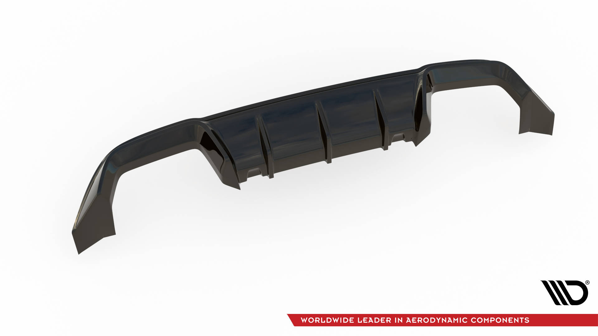 Street+ Heck Ansatz Diffusor passend für VW Golf R Mk7 schwarz Hochglanz
