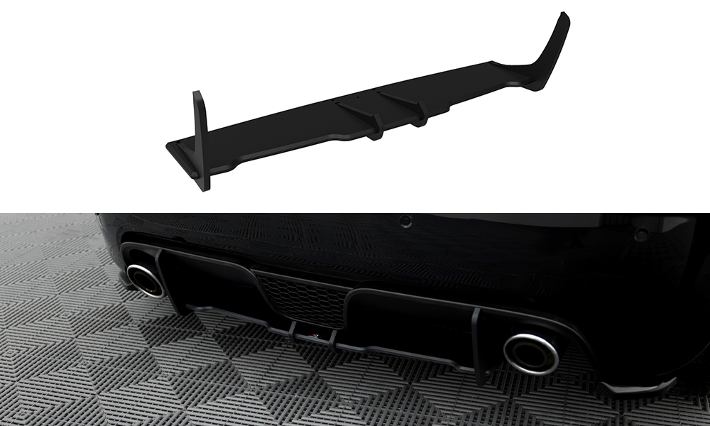 Heckansatz Diffusor passend für ABARTH 500 Mk1 schwarz matt