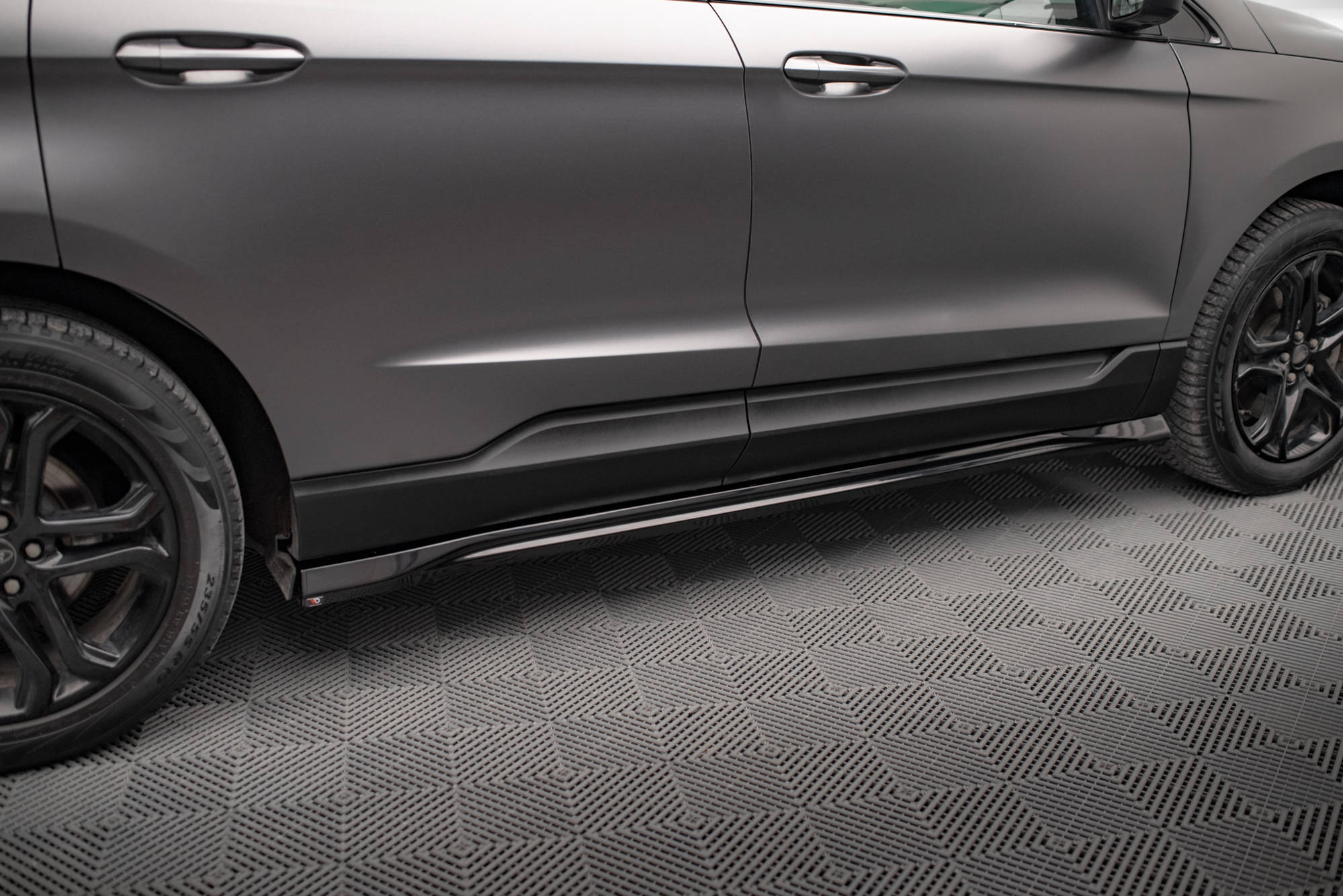 Street+ Seitenschweller Leisten passend für Ford Edge ST Mk2 FL schwarz Hochglanz