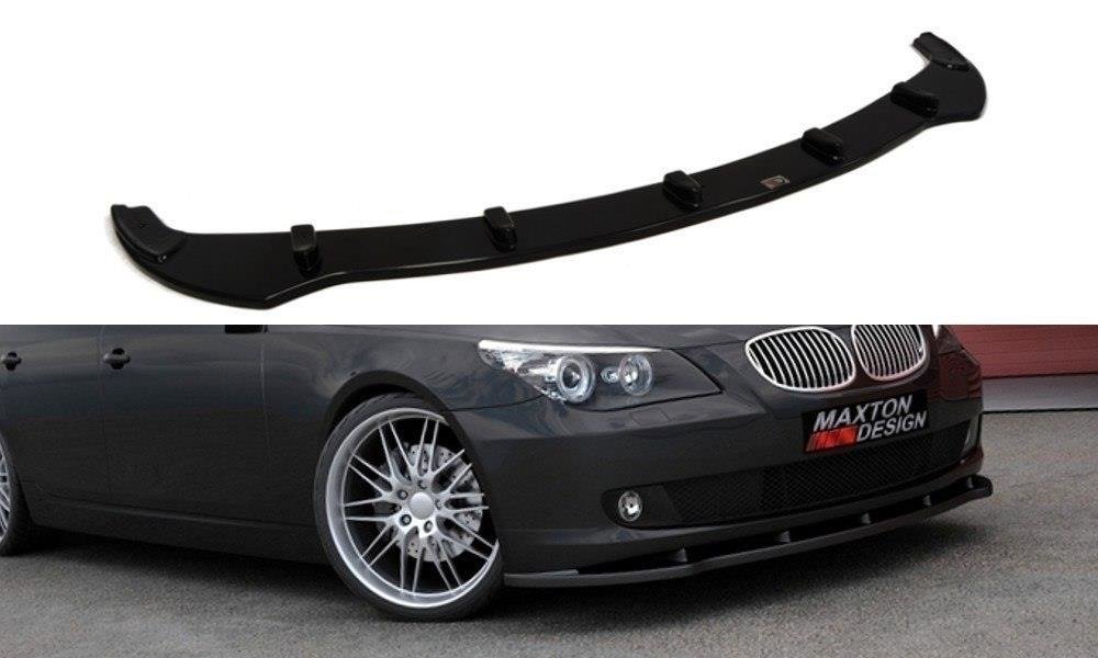 Street+ Spoilerlippe Front Ansatz passend für BMW 5er E60 / E61 FL schwarz Hochglanz