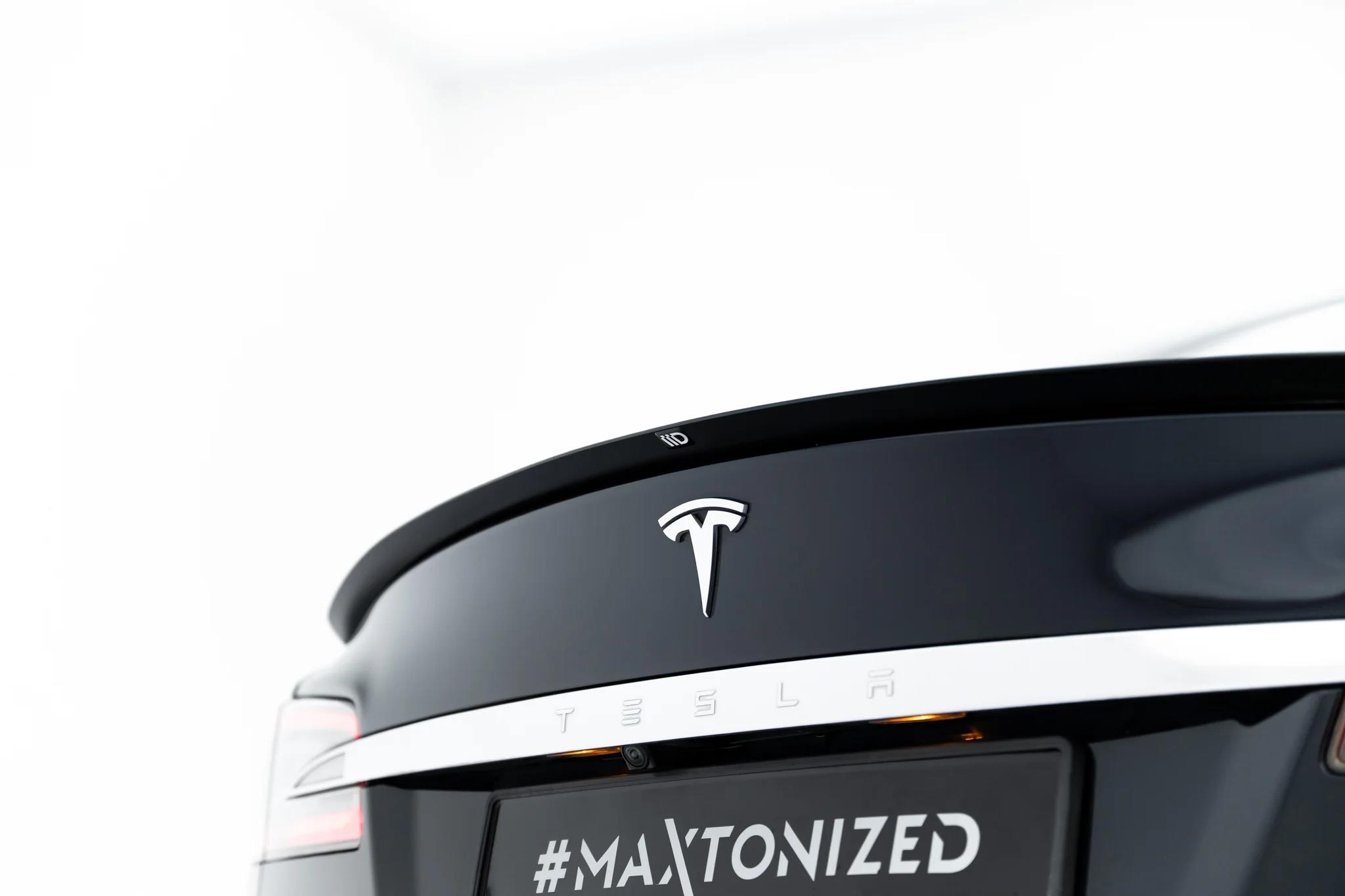 Heckspoiler Lippe V.2 passend für Tesla Model S Mk1 schwarz Hochglanz