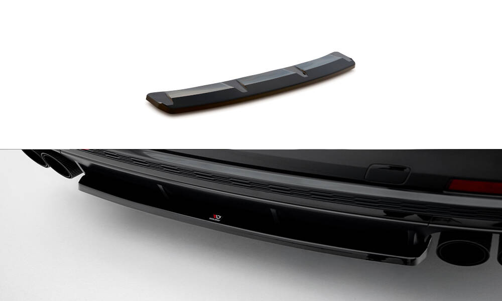 Street+ Mittlerer Diffusor Heck Ansatz passend für Audi S8 D5 schwarz Hochglanz