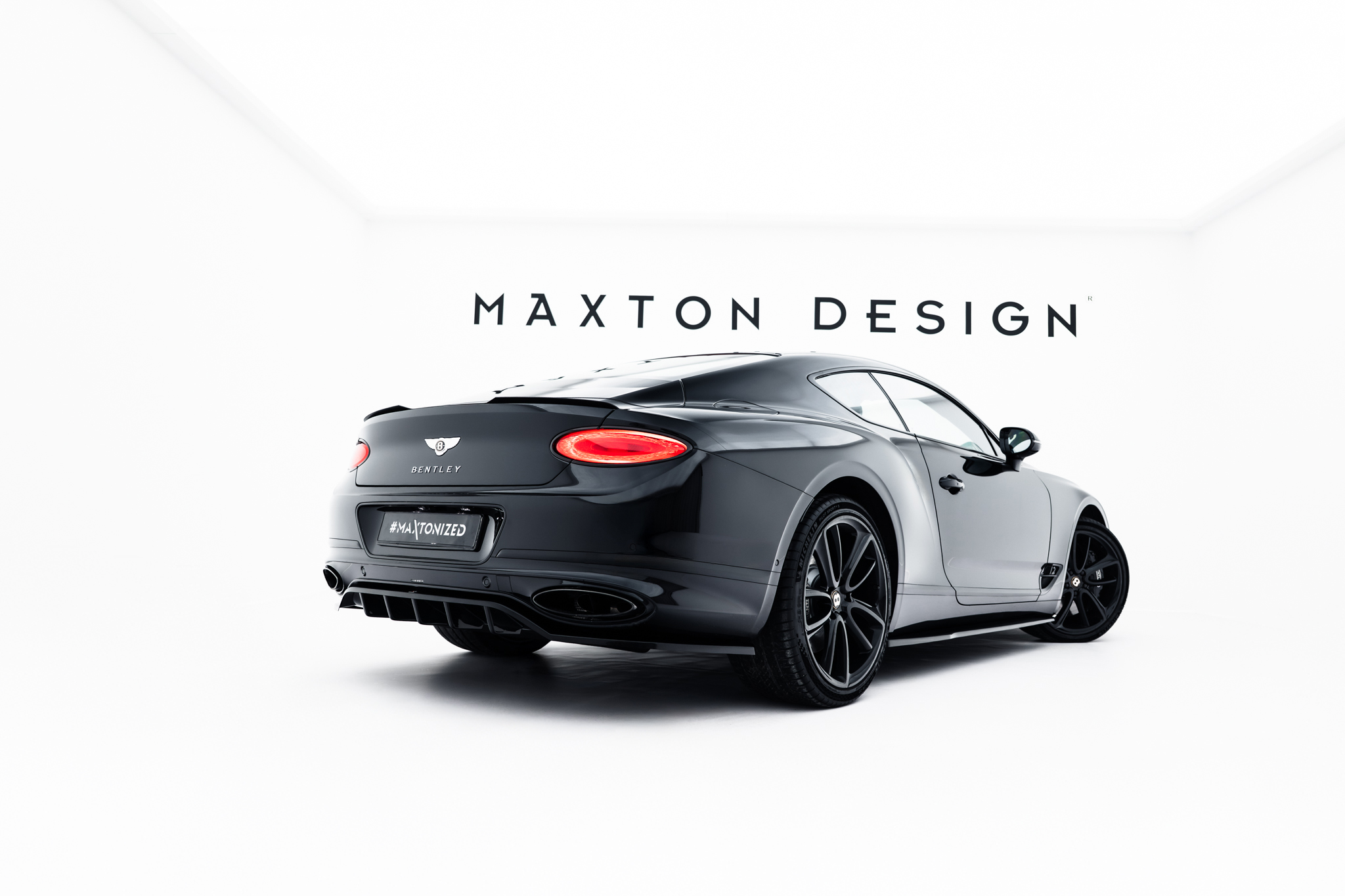 Heckspoiler Lippe passend für Bentley Continental GT Coupe Mk3 schwarz Hochglanz
