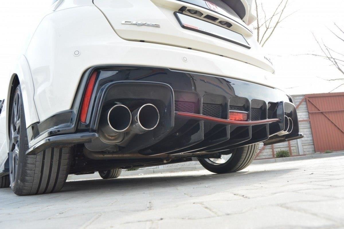 Street+ Heck Ansatz Diffusor passend für Honda Civic IX TYPE R schwarz Hochglanz
