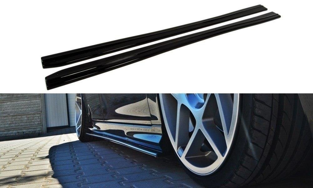 Seitenschweller Ansatz Paar passend für SAAB 9-3 TURBO X/ Aero FL schwarz Hochglanz