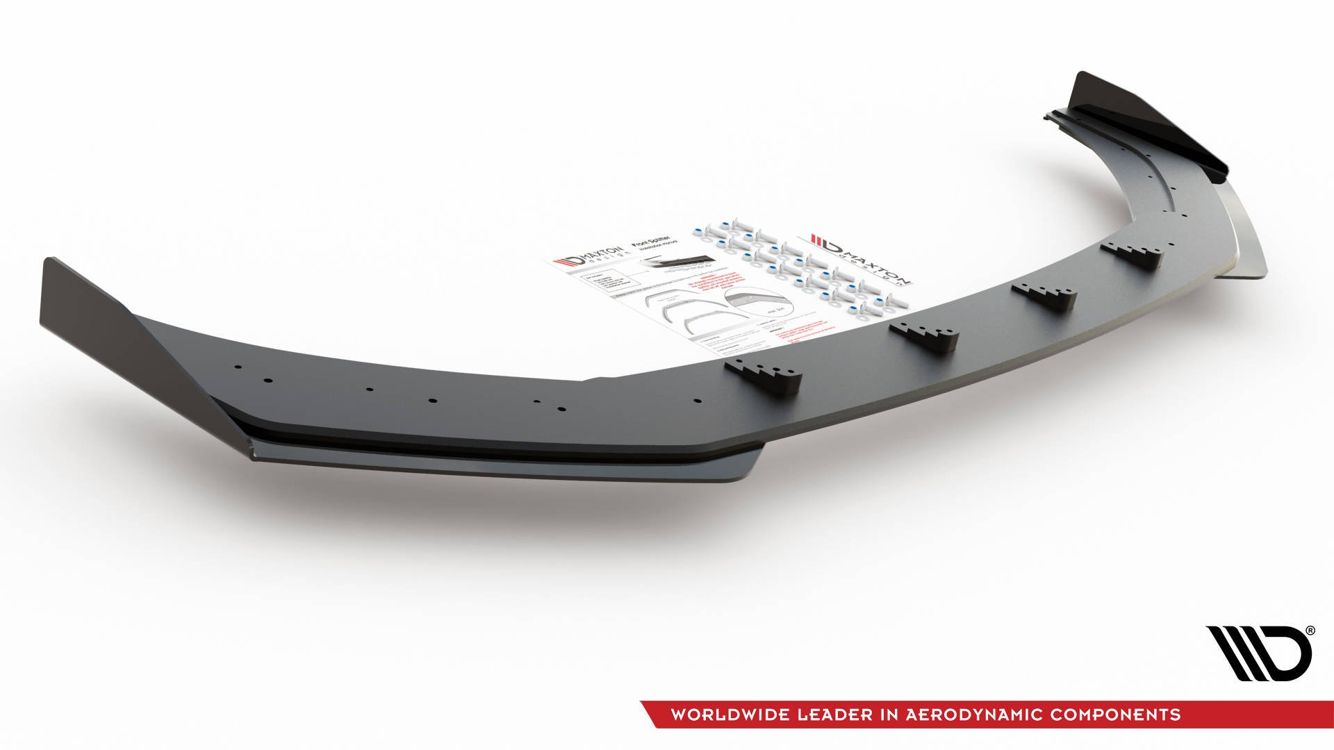 Street Pro Spoilerlippe Front Ansatz passend für VW Polo GTI Mk6 rot+ Hochglanz Flaps