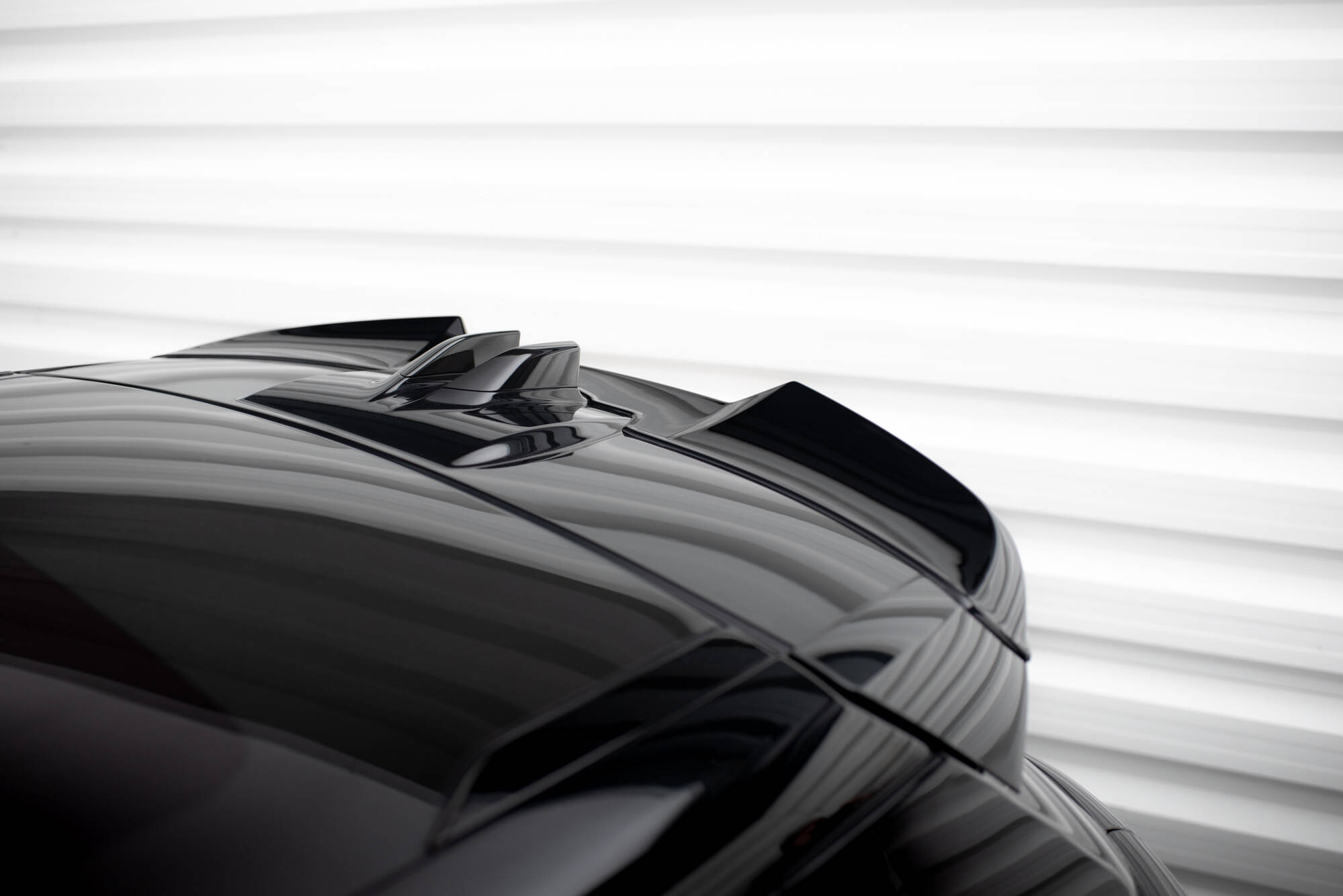 Heck Spoiler Aufsatz Abrisskante 3D passend für Land Rover Range Rover Evoque HSE Dynamic Mk1 FL schwarz Hochglanz