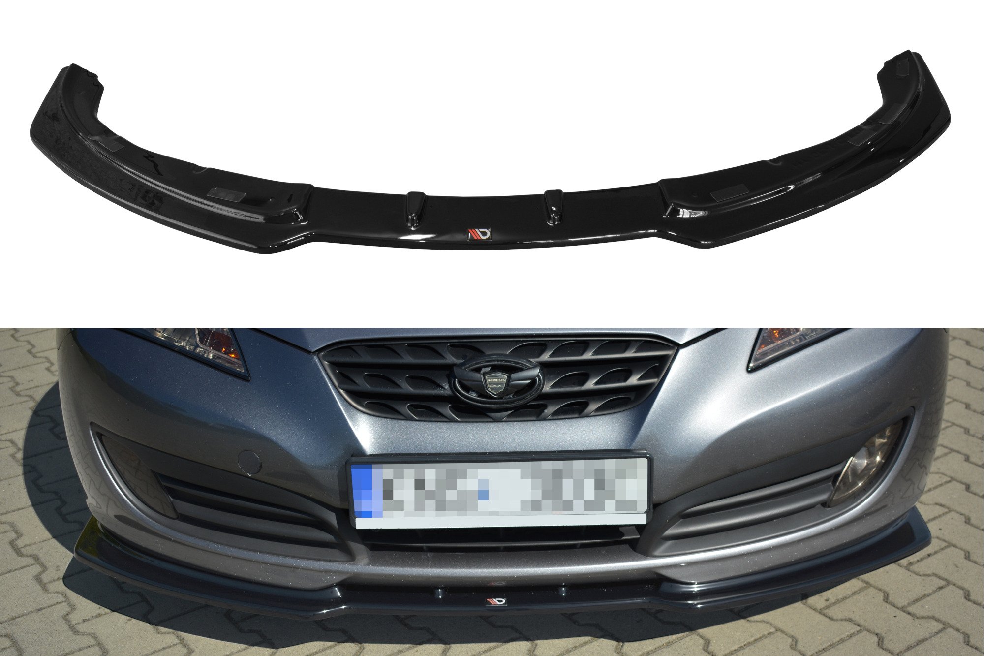 Front Ansatz für HYUNDAI GENESIS COUPÉ MK.1 schwarz Hochglanz