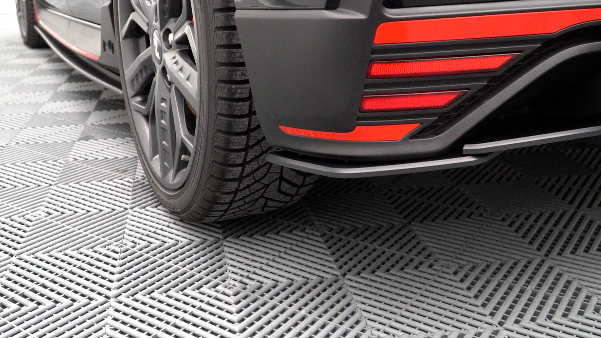 Street Pro Heck Ansatz Diffusor + Flaps passend für Hyundai I20 N Mk3 rot