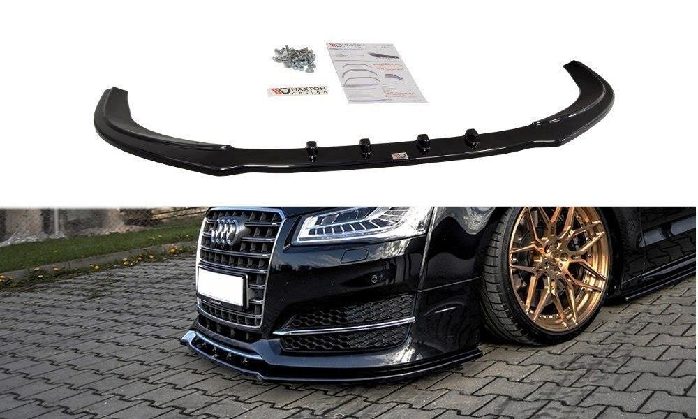 Street+ Spoilerlippe Front Ansatz V.1 passend für Audi S8 D4 FL schwarz Hochglanz