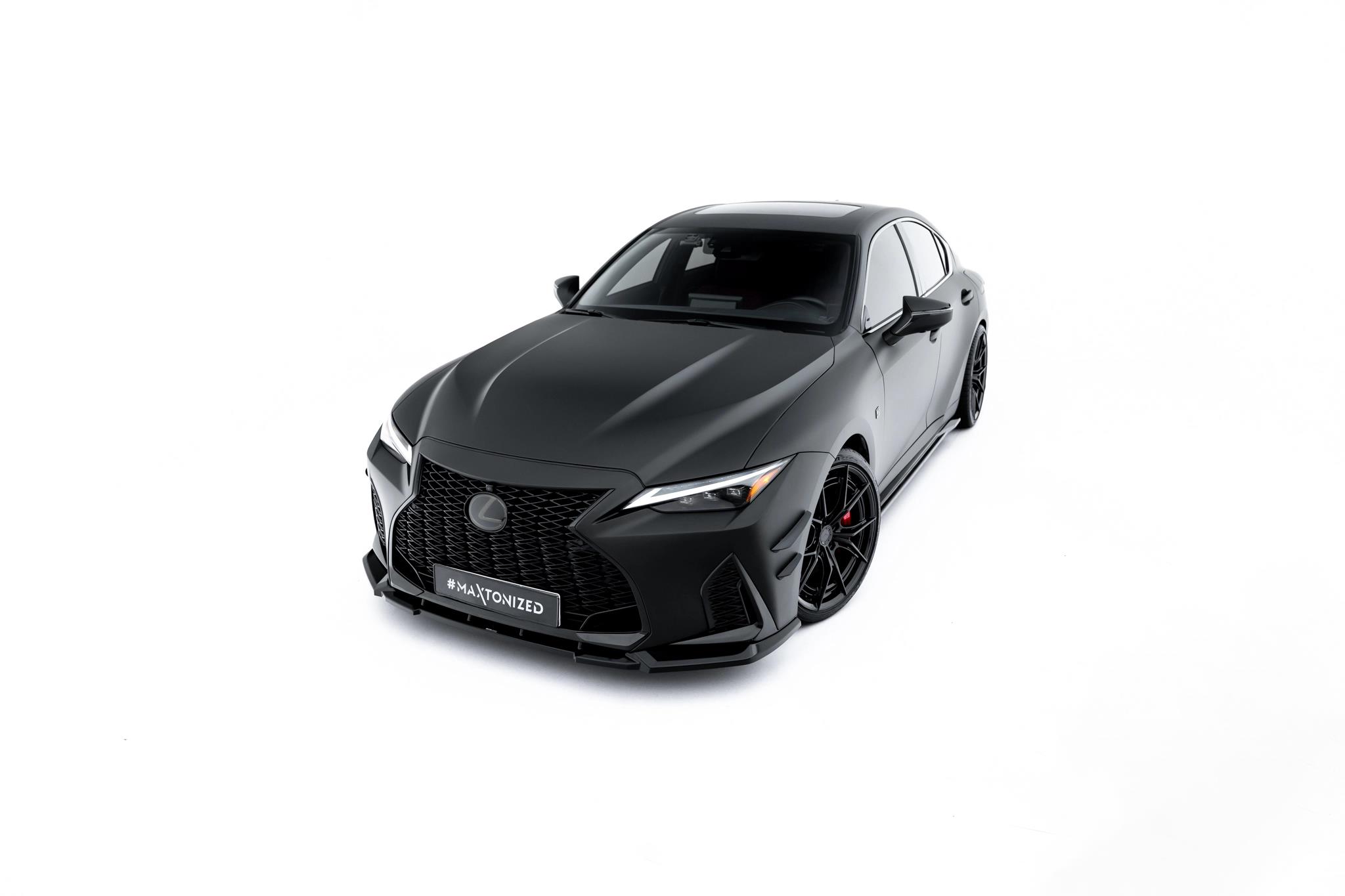 Frontlippe V.1 passend für Lexus IS 500 Mk3 Facelift 2 XE30 schwarz Hochglanz