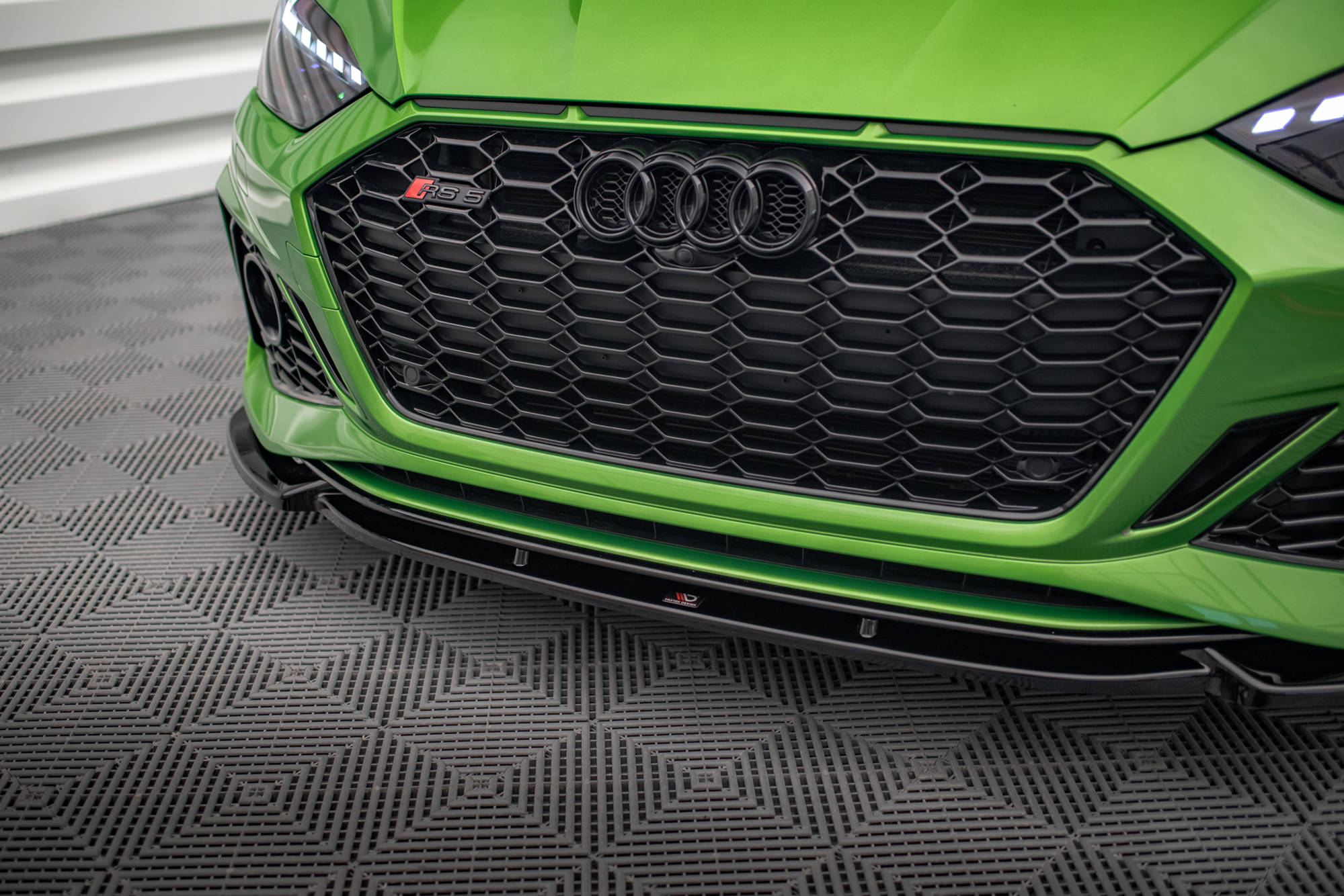 Street+ Spoilerlippe Front Ansatz V.2 passend für Audi RS5 F5 FL schwarz Hochglanz