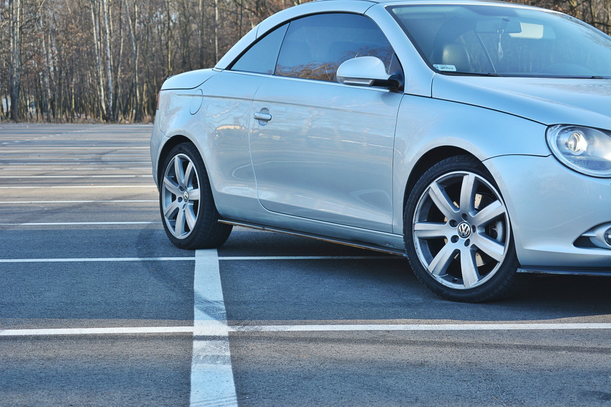 Seitenschweller Ansatz für VW EOS schwarz Hochglanz