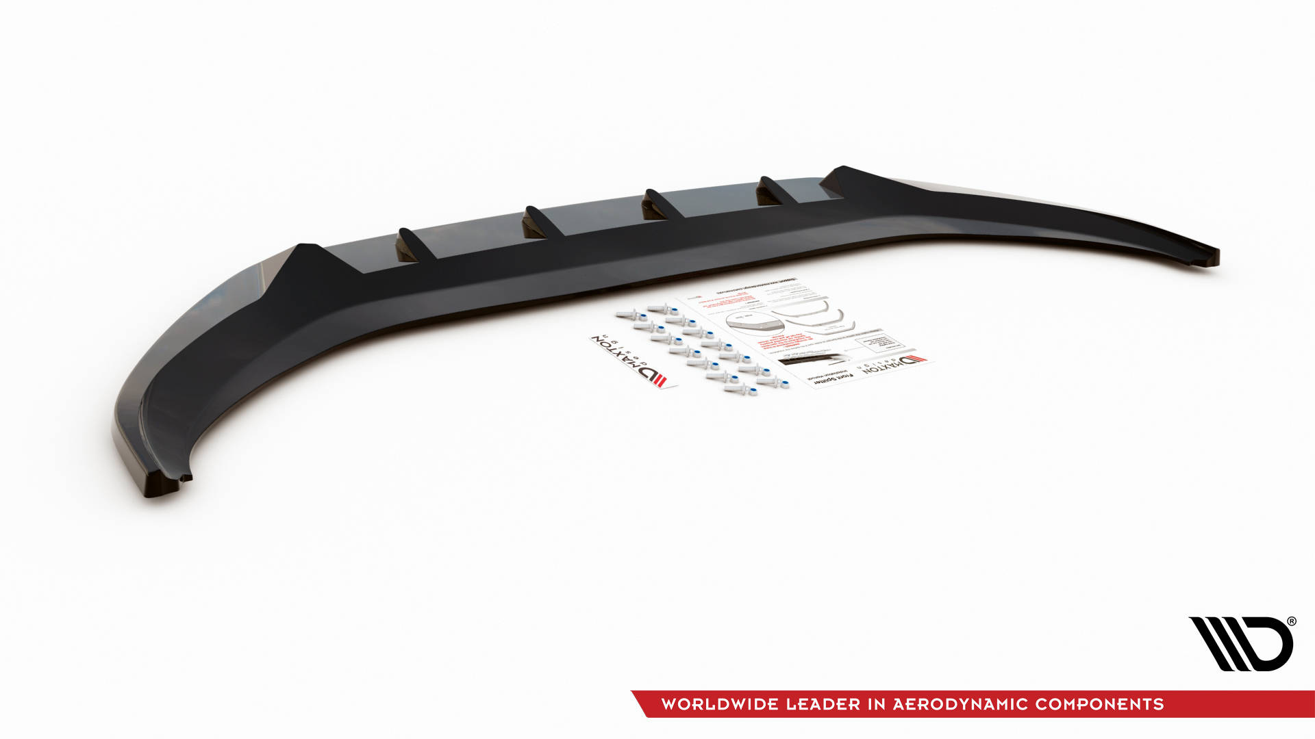 Street+ Spoilerlippe Front Ansatz V.2 passend für VW Caddy Mk5 schwarz Hochglanz