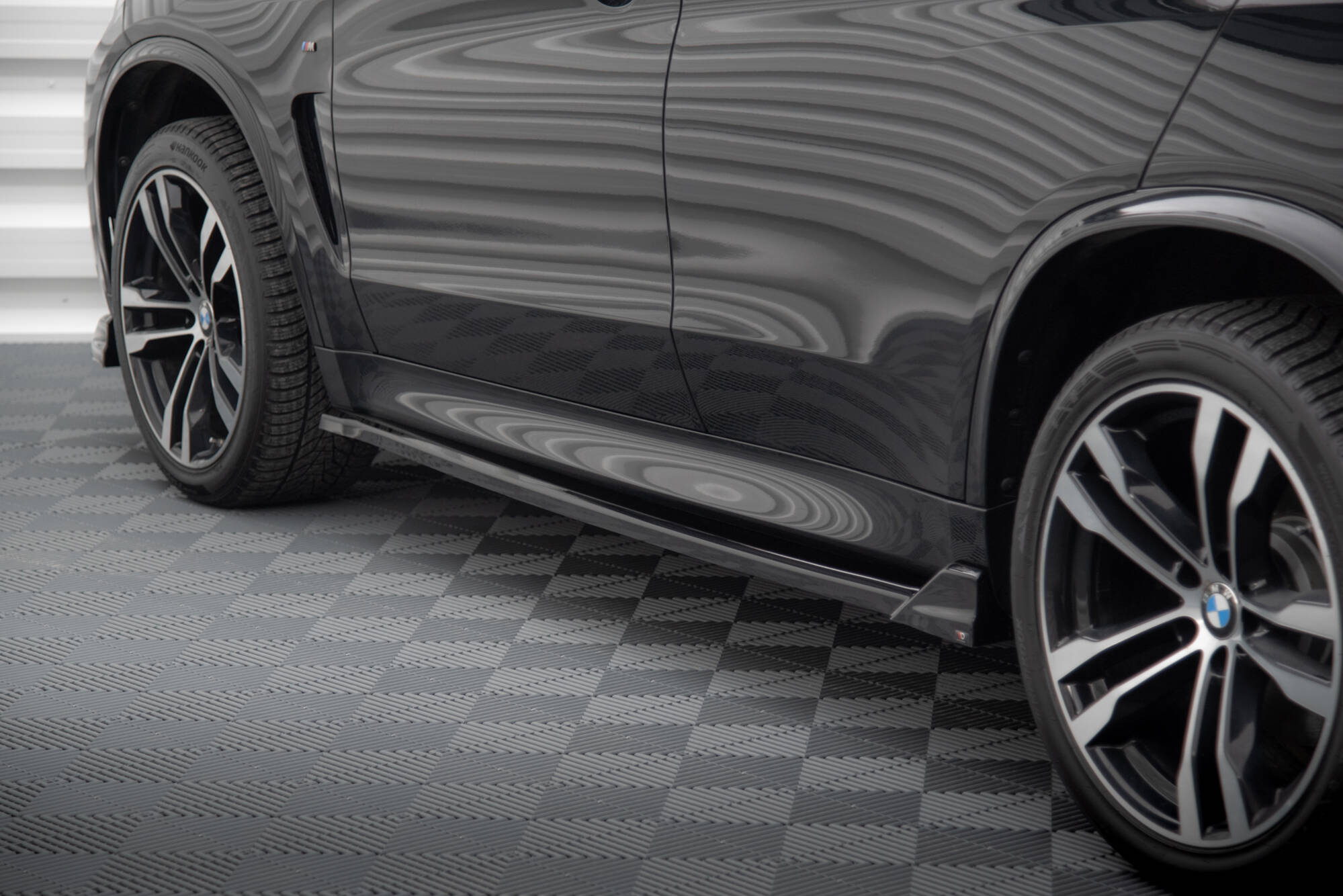 Street+ Seitenschweller Leisten V.2 passend für BMW X5 M-Paket F15 schwarz Hochglanz