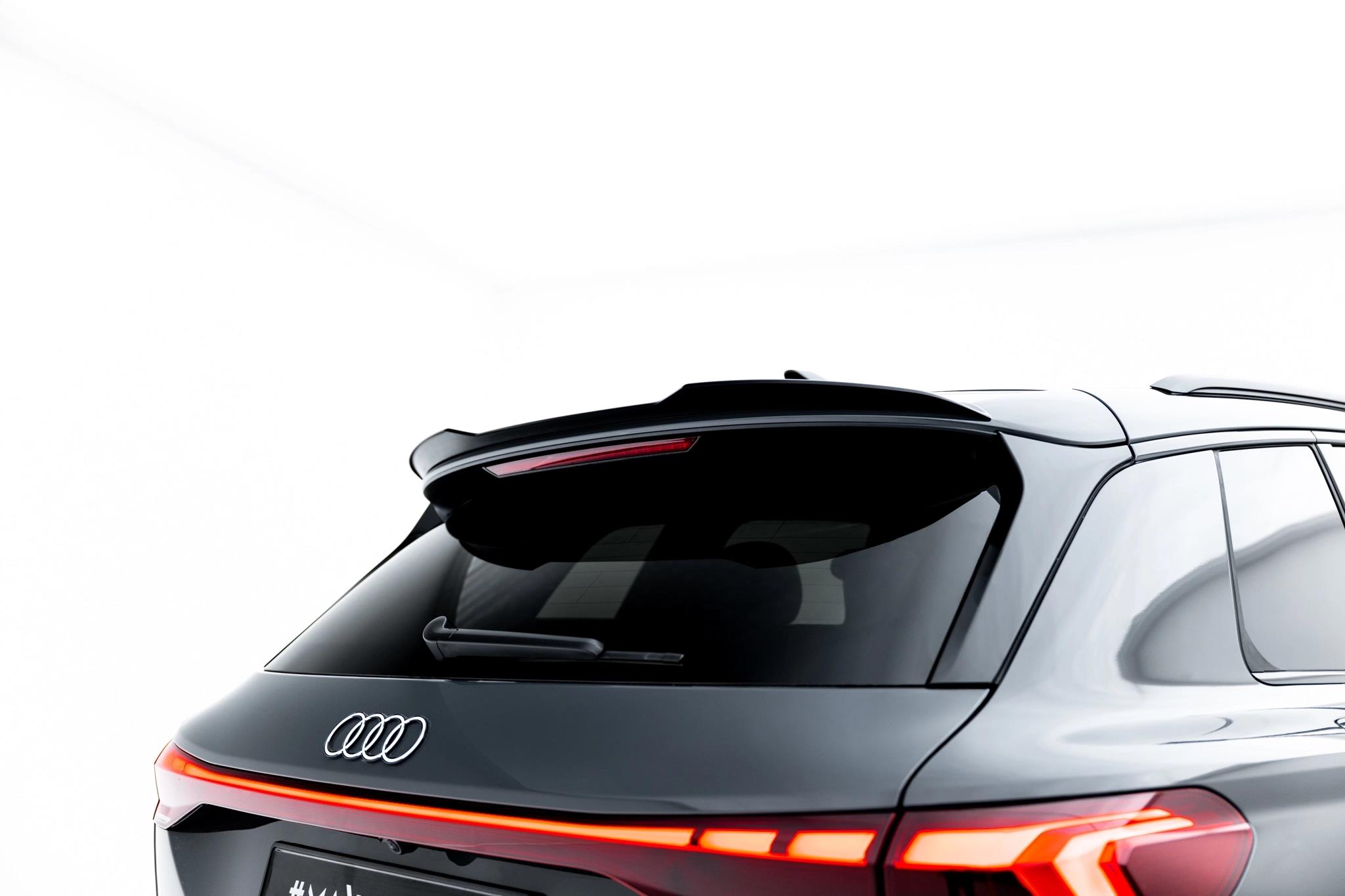 Heckspoiler Lippe passend für Audi Q6 e-tron Standard / S-Line / SQ6 e-tron SUV Mk1 schwarz Hochglanz