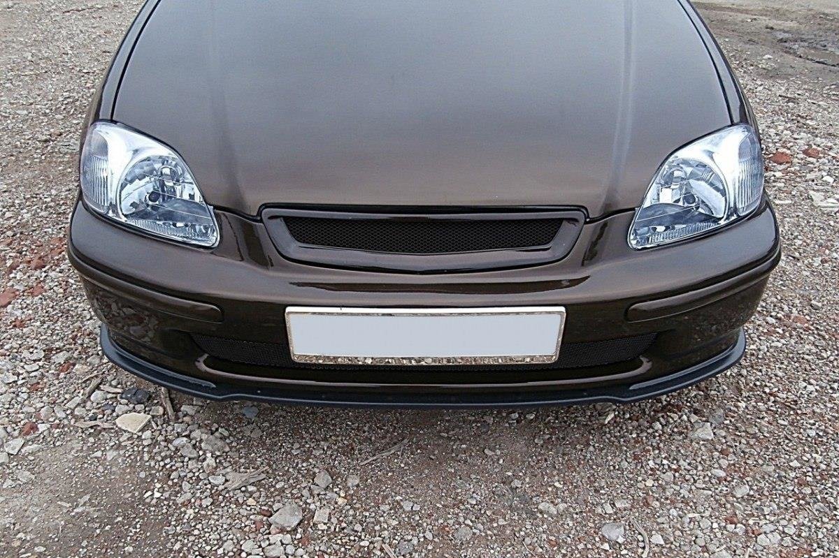Street+ Spoilerlippe Front Ansatz passend für Honda Civic MK6 EJ9 schwarz Hochglanz