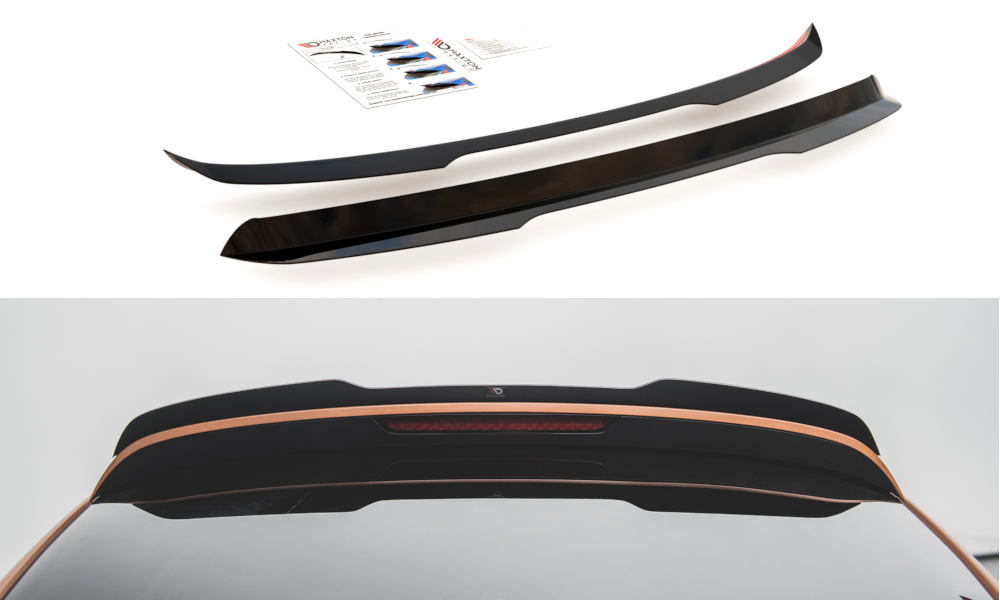 Heck Spoiler Aufsatz Abrisskante passend für Audi Q7 S-Line Mk.1 schwarz Hochglanz