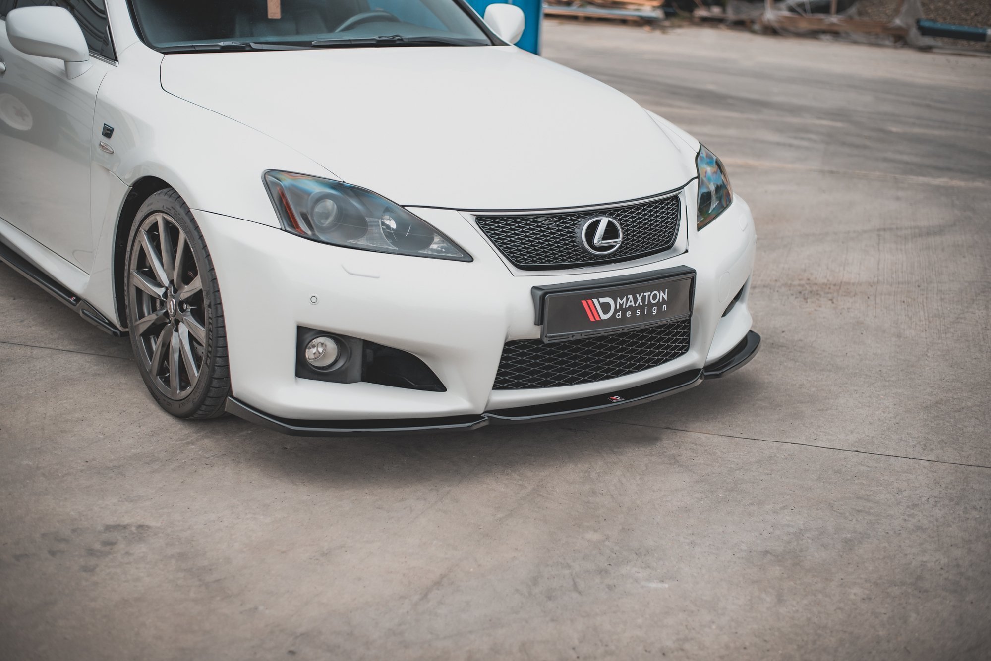 Street+ Spoilerlippe Front Ansatz V.2 passend für Lexus IS F Mk2 schwarz Hochglanz