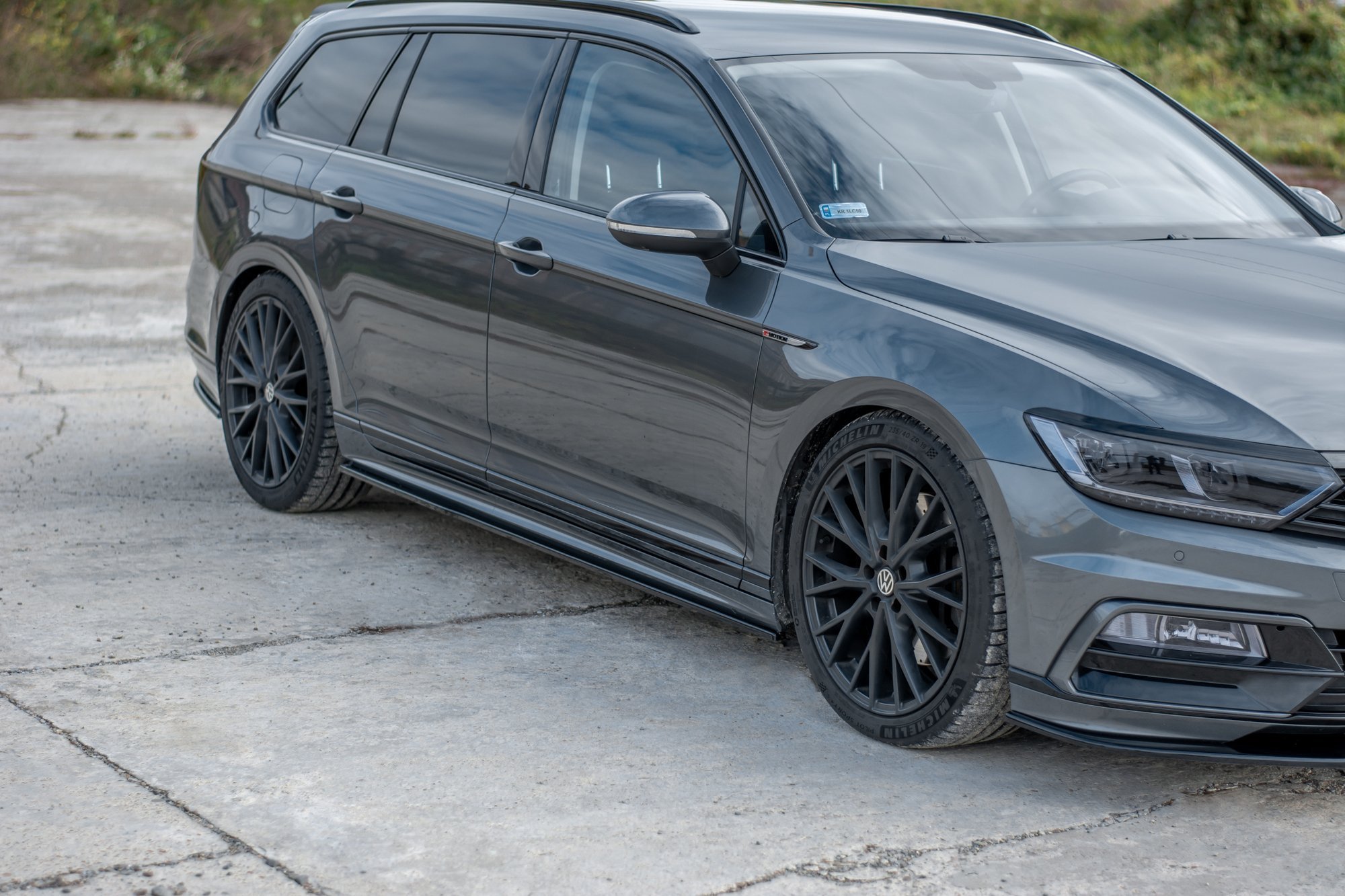 Seitenschweller Ansatz für VW Passat R-Line B8 schwarz Hochglanz