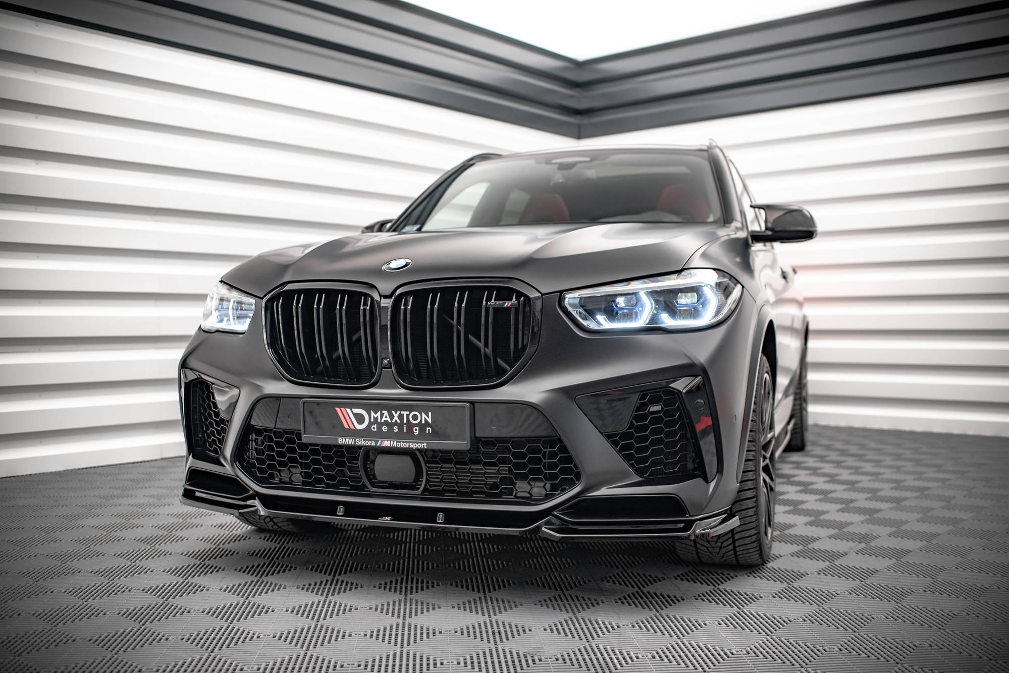 Street+ Spoilerlippe Front Ansatz V.2 passend für BMW X5M F95 schwarz Hochglanz