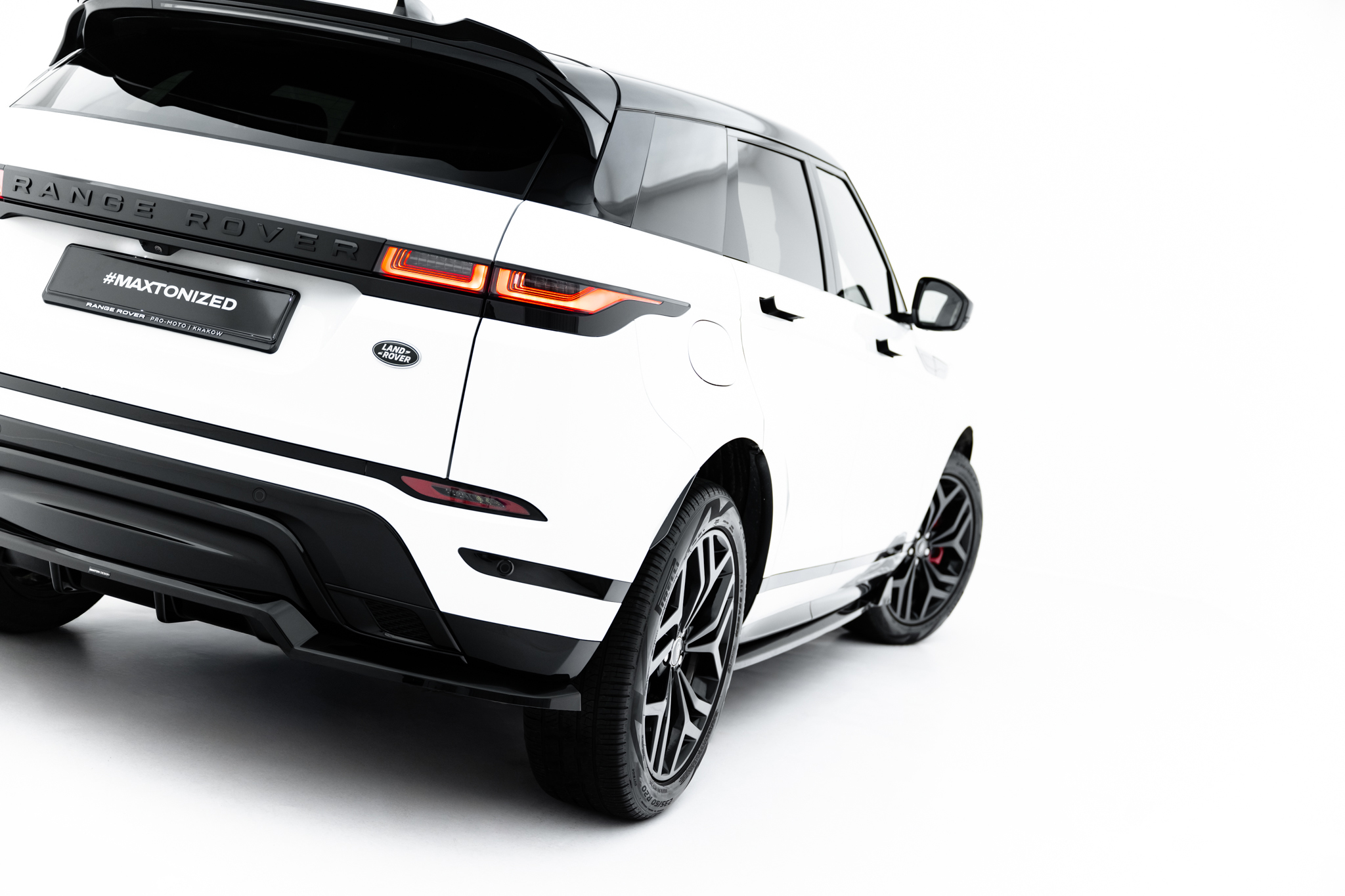 Diffusor Heckansatz passend für Land Rover Range Rover Evoque Dynamic Mk2 schwarz Hochglanz