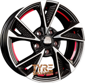 MAM MAM RS6 Black Front Polish Red Inside (BFPRI) Einteilig 18 Zoll