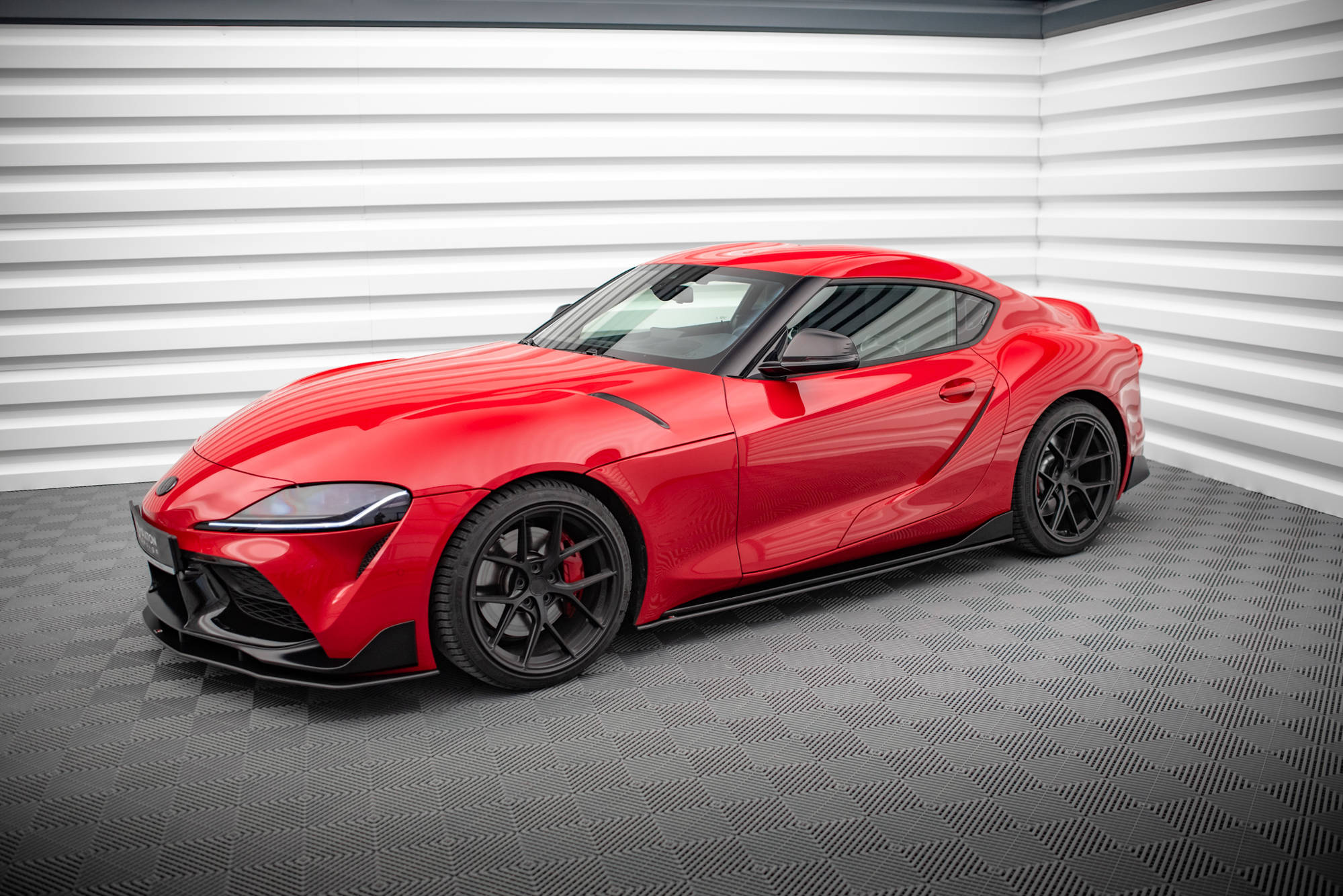 Street Pro Seitenschweller Leisten passend für Toyota Supra Mk5 rot