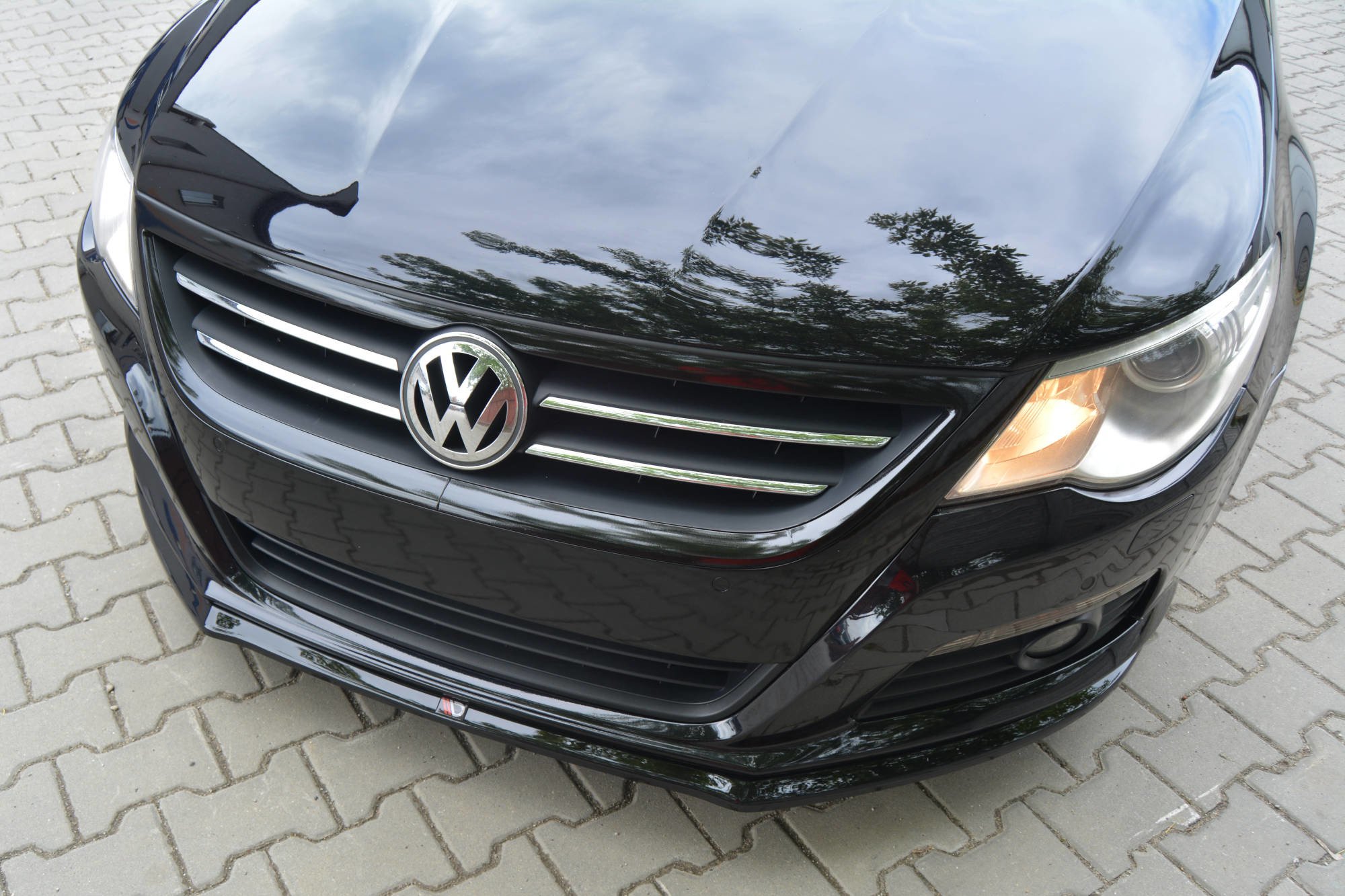 Front Ansatz V.2 für VW PASSAT CC STANDARD schwarz Hochglanz