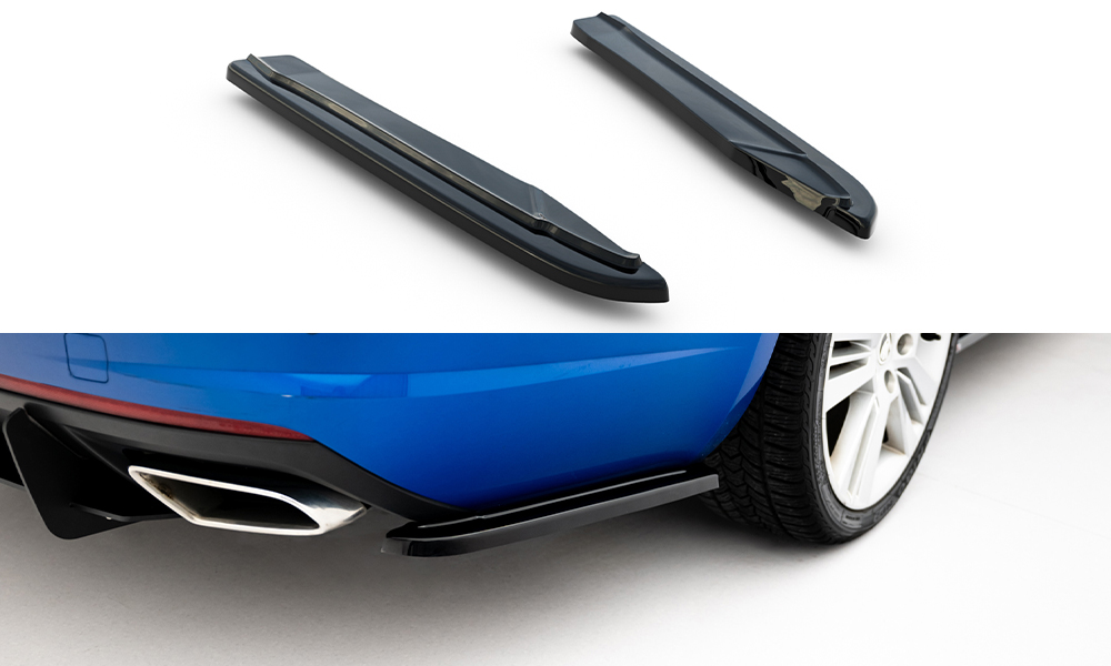 Heck Ansatz Flaps Diffusor für Skoda Octavia RS Mk3 / Mk3 FL Hatchback / Kombi schwarz Hochglanz