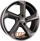 DBV TORINO III Anthrazit Glänzend Front Poliert Einteilig 18 Zoll