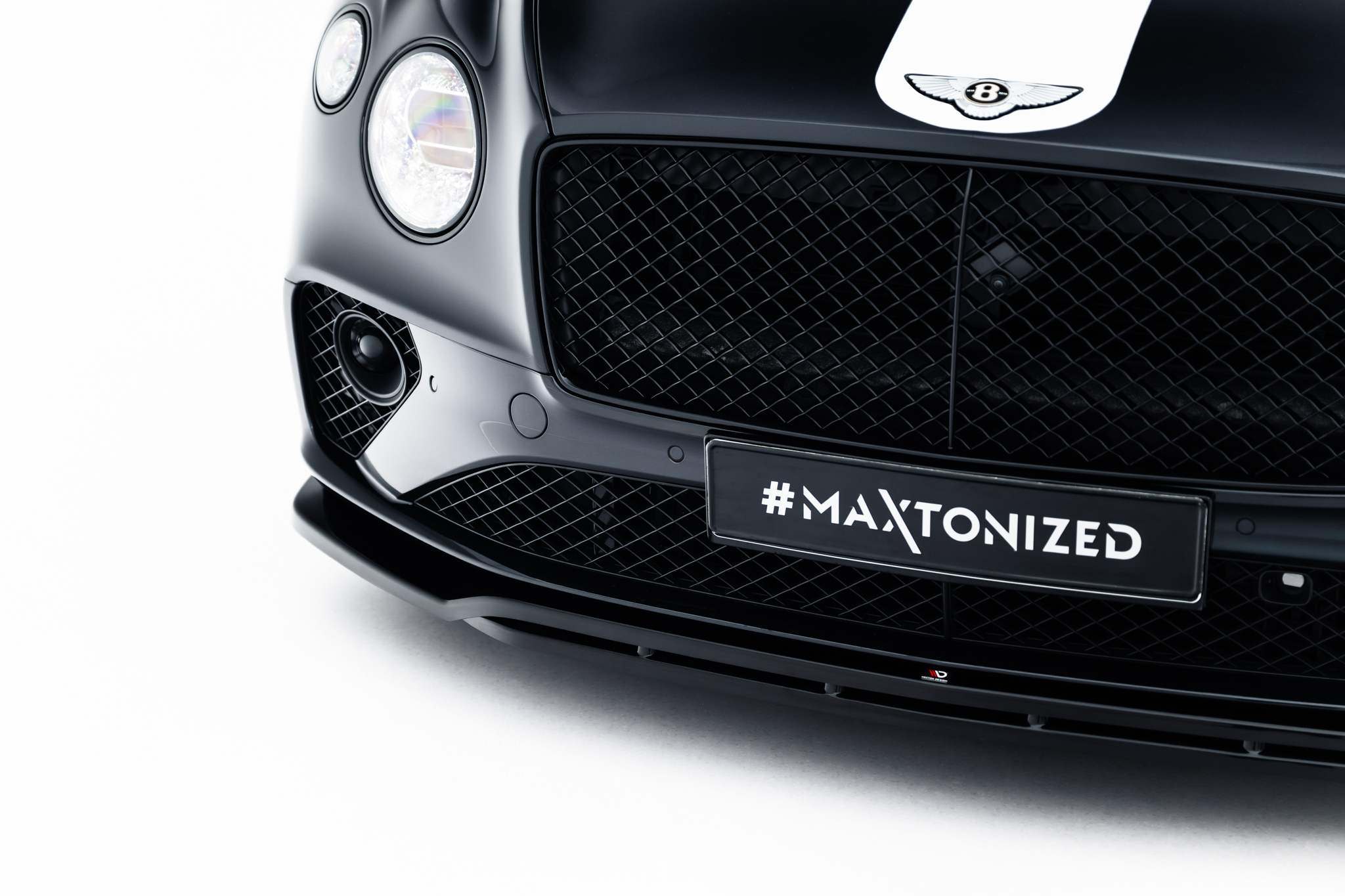 Frontlippe passend für Bentley Continental GT Coupe Mk3 schwarz Hochglanz
