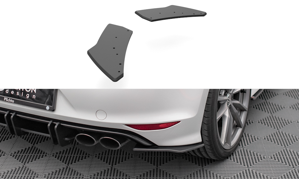 Street Pro Heck Ansatz Flaps passend für VW Golf R Mk7 rot