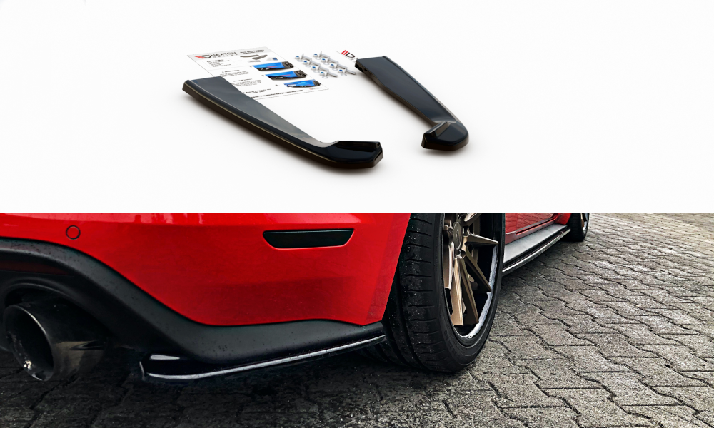 Street+ Heck Ansatz Flaps passend für Ford Mustang Mk. 6 FL schwarz Hochglanz