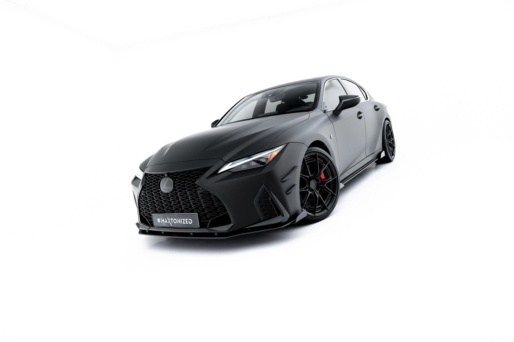 Frontlippe + Flaps passend für Lexus IS 500 Mk3 Facelift 2 XE30 schwarz Hochglanz