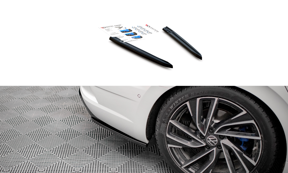 Street+ Heck Ansatz Flaps passend für VW Arteon R Limousine / Shooting Brake Mk1 FL schwarz Hochglanz