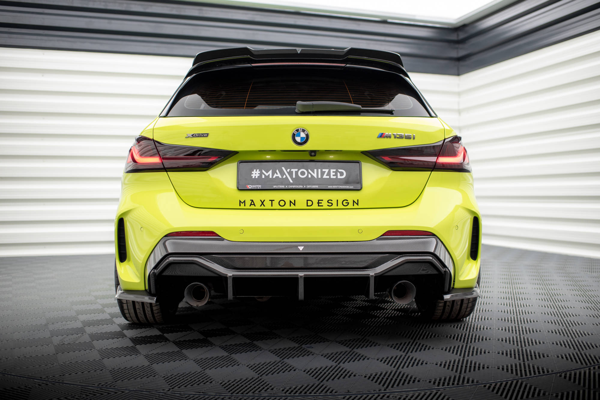 Carbon Fiber Heck Ansatz Diffusor V.2 passend für BMW 1er F40 M-Paket/ M135i