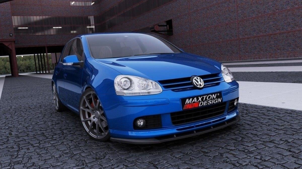 Street+ Spoilerlippe Front Ansatz passend für VW Golf 5 für VOTEX Frontschürze schwarz Hochglanz