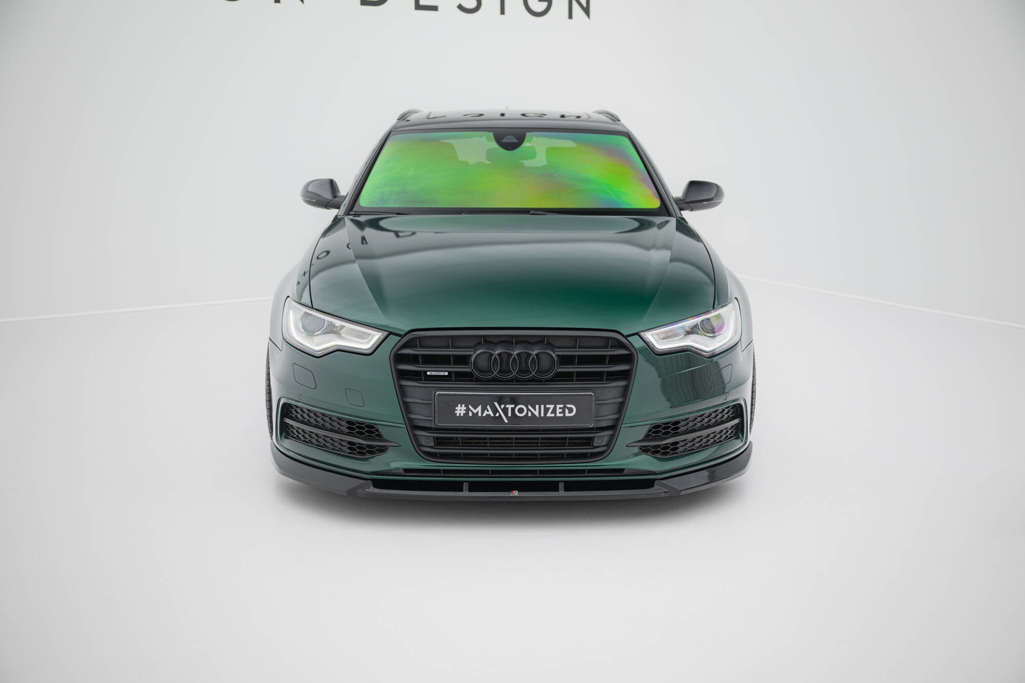 Street+ Spoilerlippe Front Ansatz V.3 passend für Audi A6 S-line / S6 C7 schwarz Hochglanz