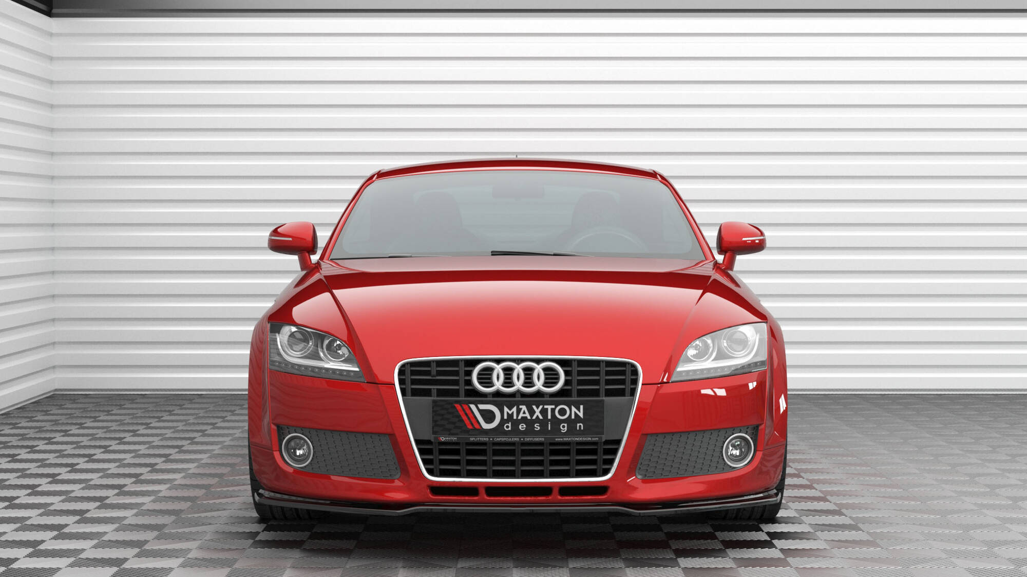 Street+ Spoilerlippe Front Ansatz V.2 passend für Audi TT 8J schwarz Hochglanz