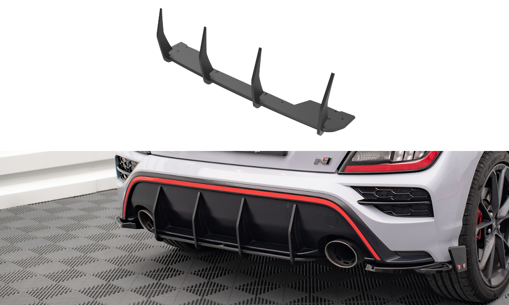 Street Pro Heckschürze Heck Ansatz Diffusor passend für Hyundai Kona N Mk1