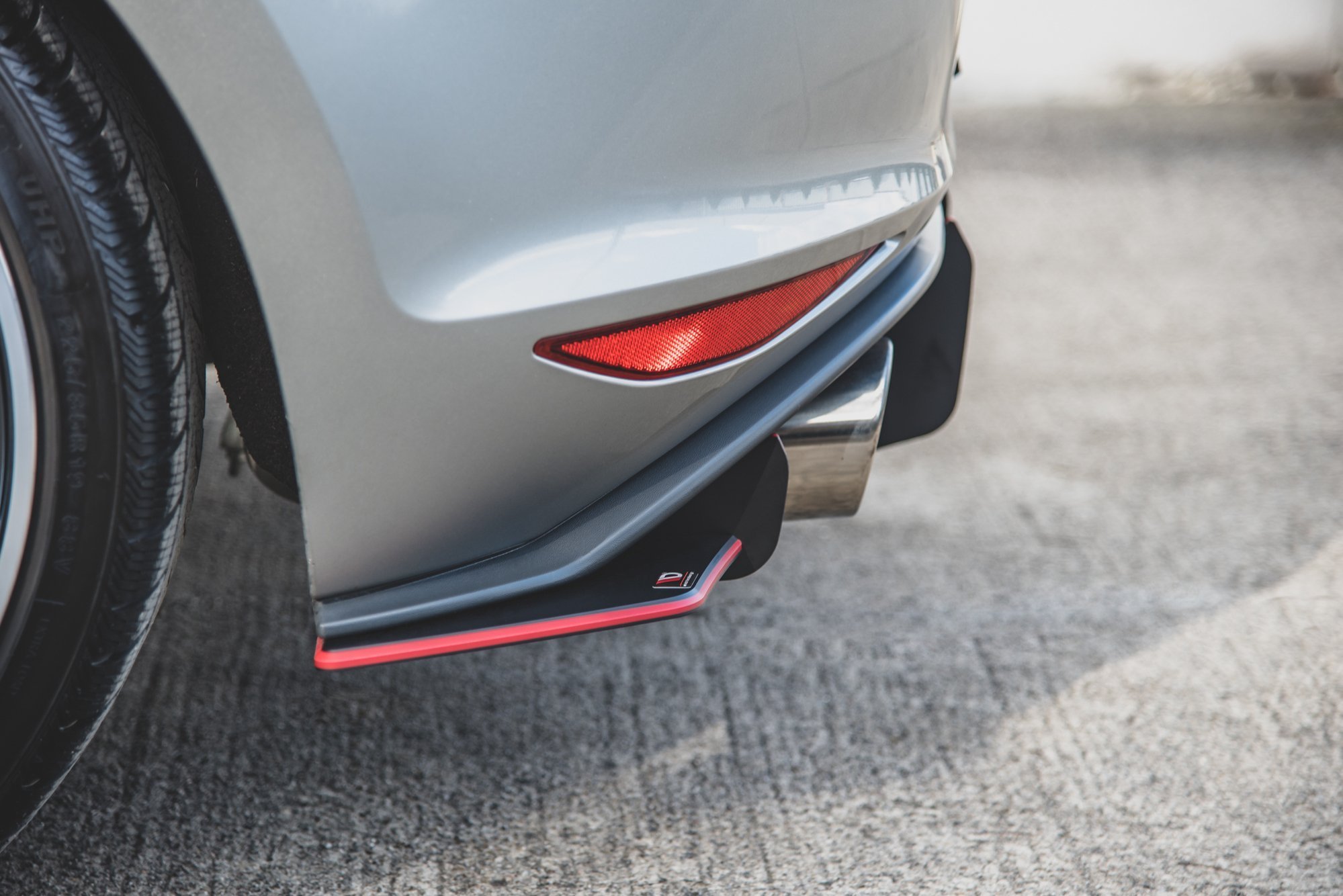 Street Pro Heck Ansatz Flaps Diffusor für L + R V.1 VW Golf 7 GTI
