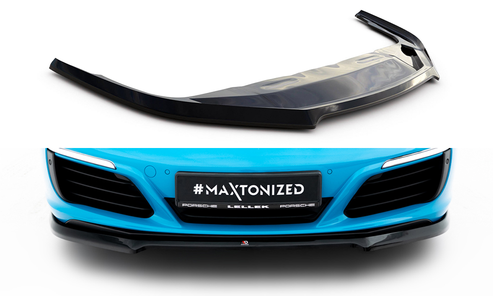 Front Ansatz V.1 für Porsche 911 Carrera 991 Facelift schwarz Hochglanz