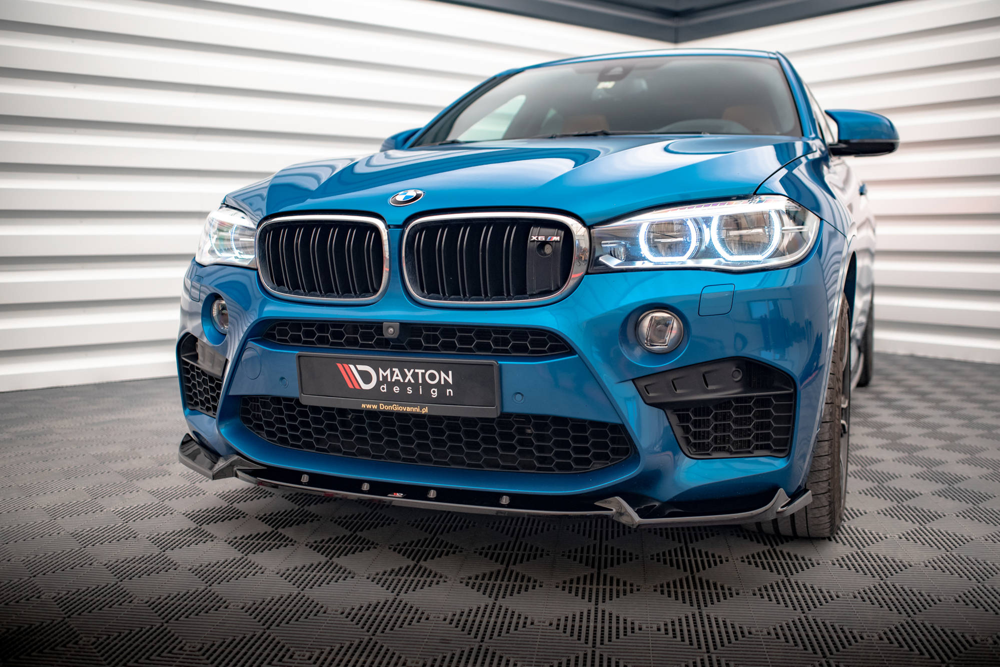 Street+ Spoilerlippe Front Ansatz V.1 passend für BMW X5 M F85 / X6 M F86 schwarz Hochglanz