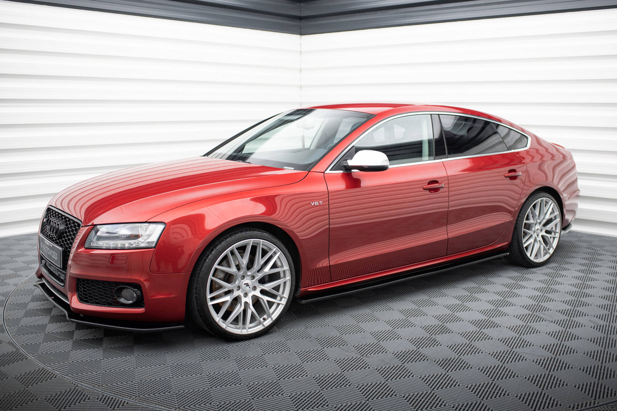 Seitenschweller Ansatz für Audi S5 / A5 / A5 S-Line Sportback 8T / 8T Facelift schwarz Hochglanz