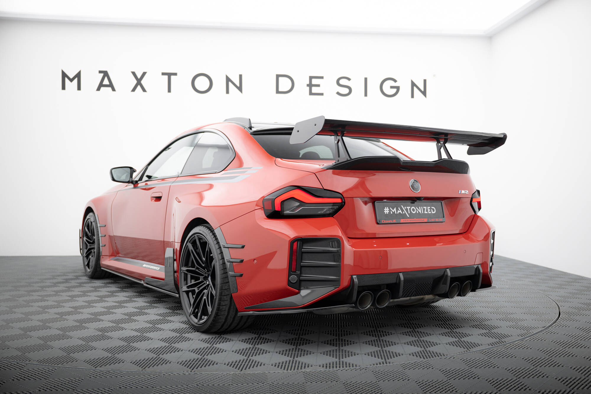 Carbon Heck Spoiler Heckflügel mit Schwan Halterung passend für BMW M2 G87