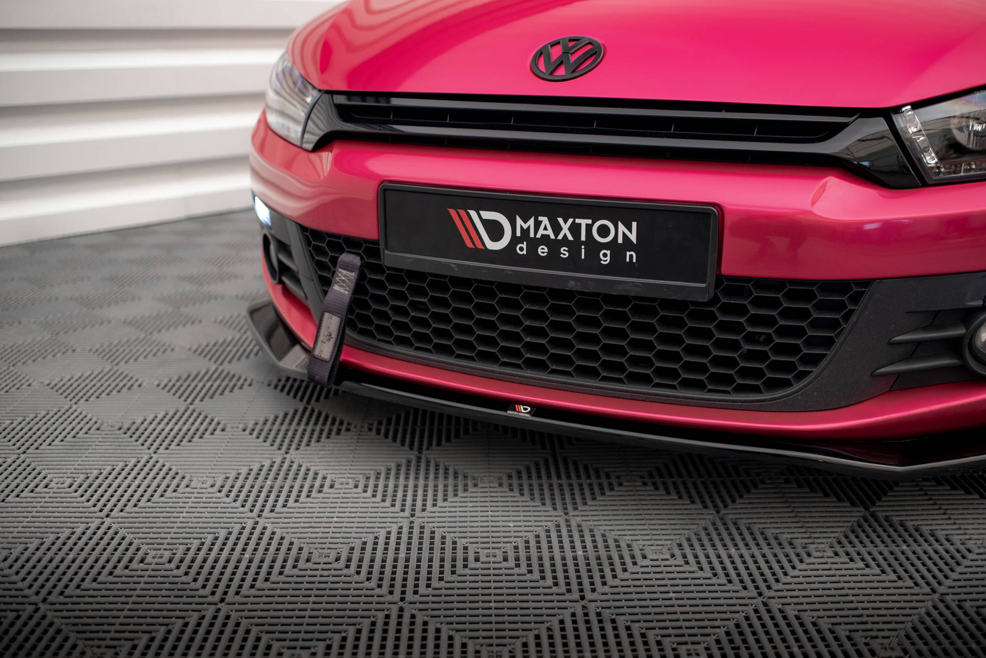 Street+ Spoilerlippe Front Ansatz V.2 passend für VW Scirocco Mk3 schwarz Hochglanz