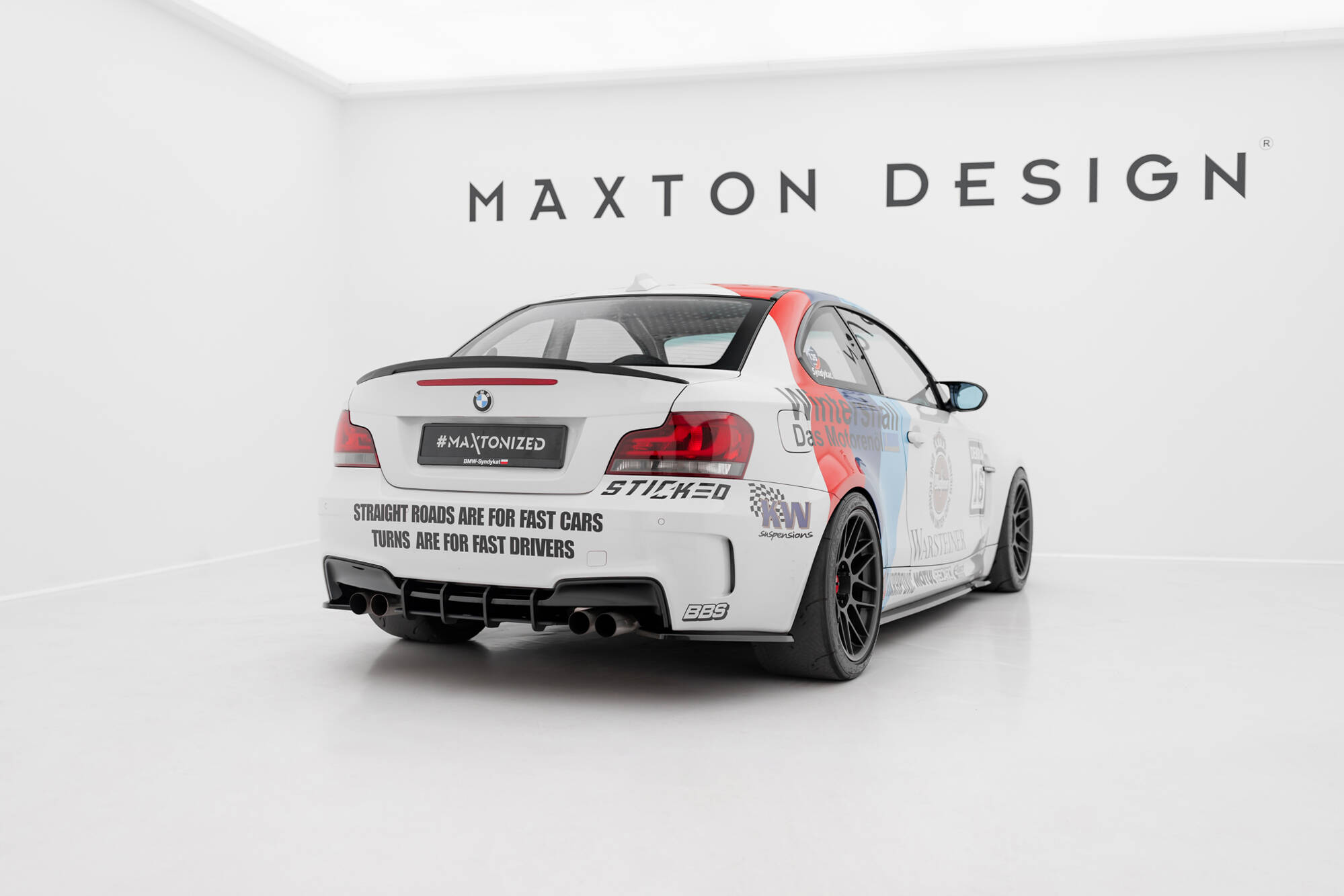 Street+ Heck Ansatz Flaps passend für BMW 1er M Coupe E82 schwarz Hochglanz