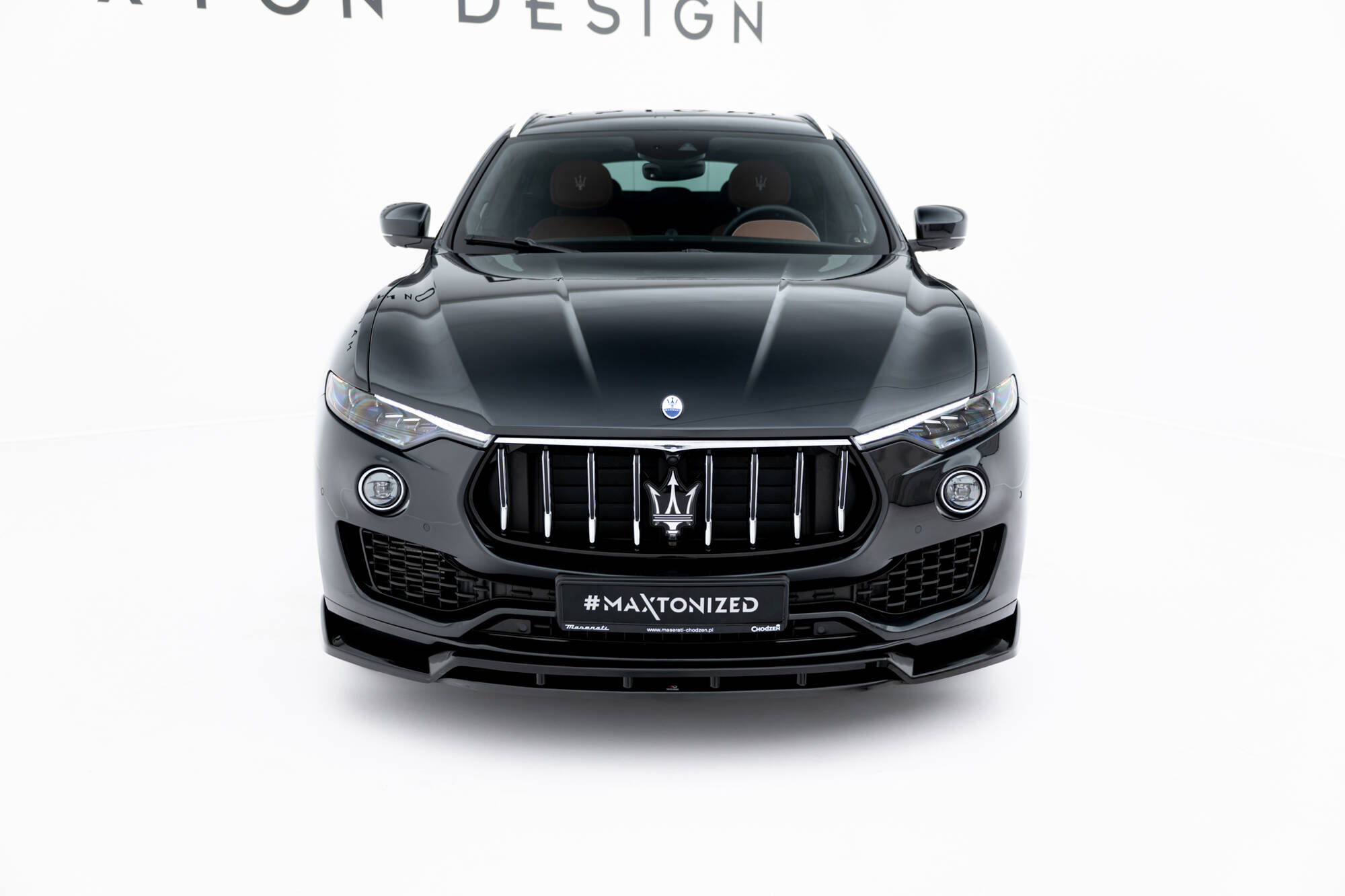 Frontlippe passend für Maserati Levante GT Mk1 FL schwarz Hochglanz