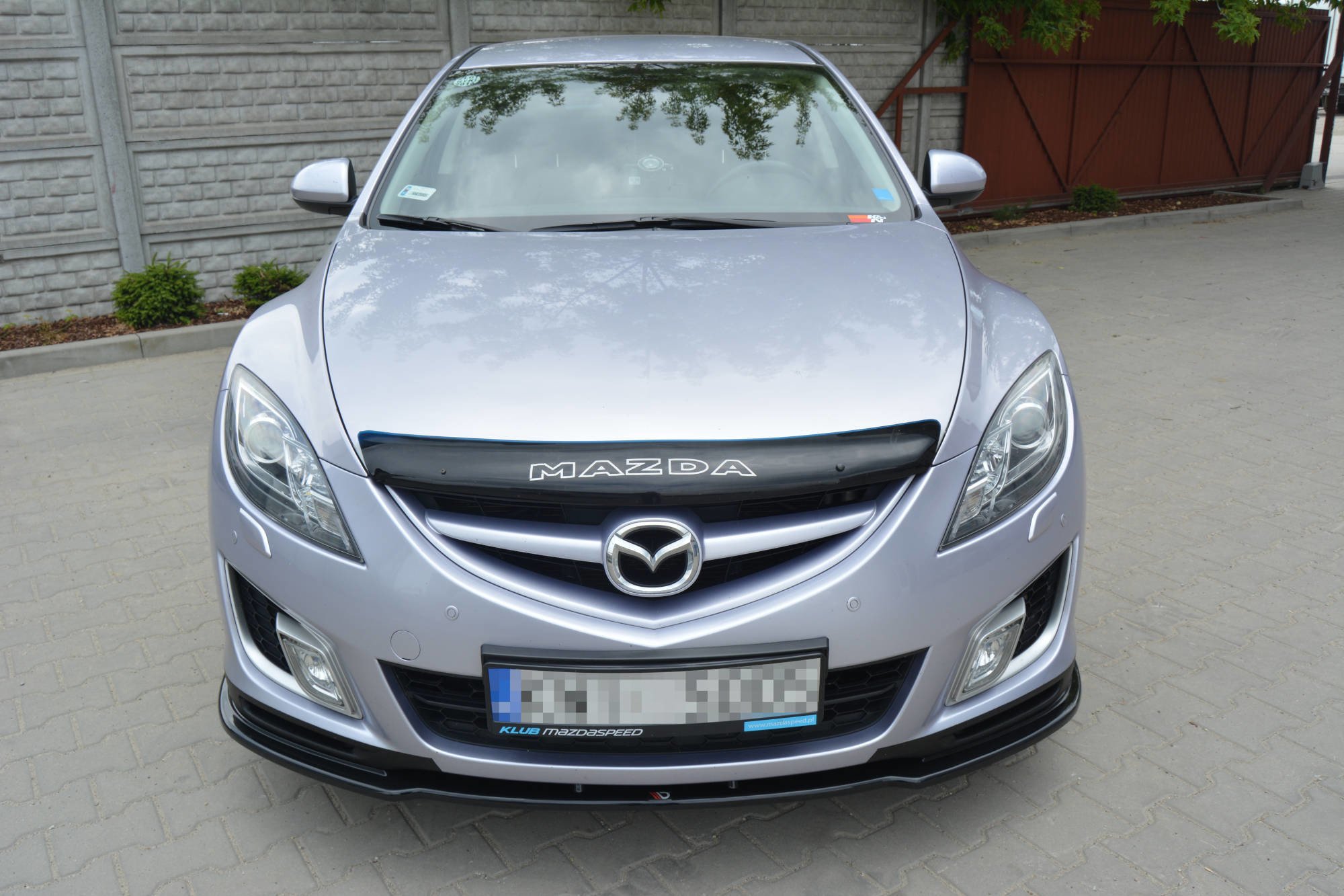 Front Ansatz für MAZDA 6 MK2 SPORT HATCH GH-SERIES vor Facelift schwarz Hochglanz